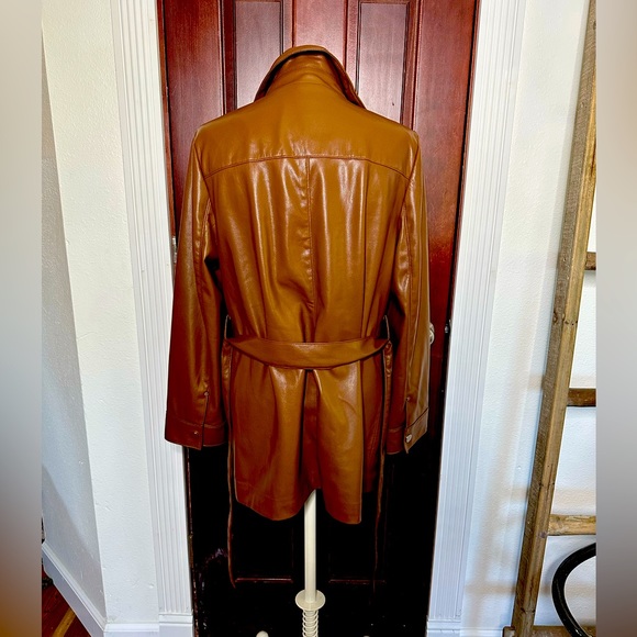 Chicos, vintage 70s inspired FAUX leather coat Love love love! - Picture 3 of 7